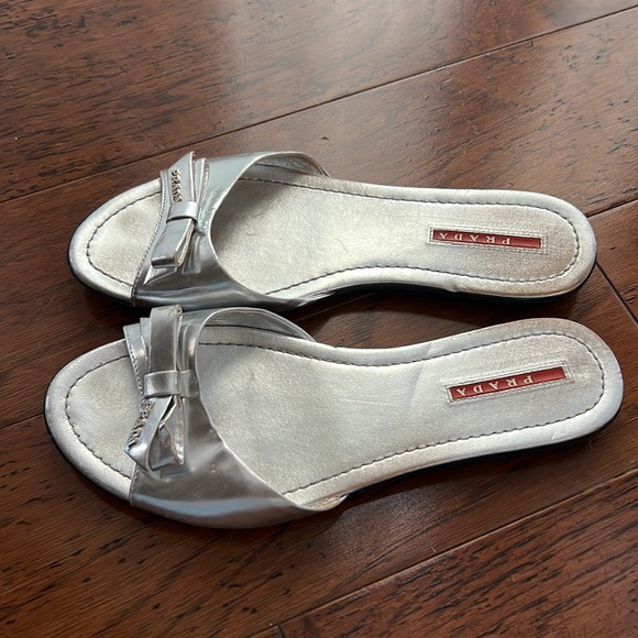 Prada Silver Flats - Picture 2 of 4